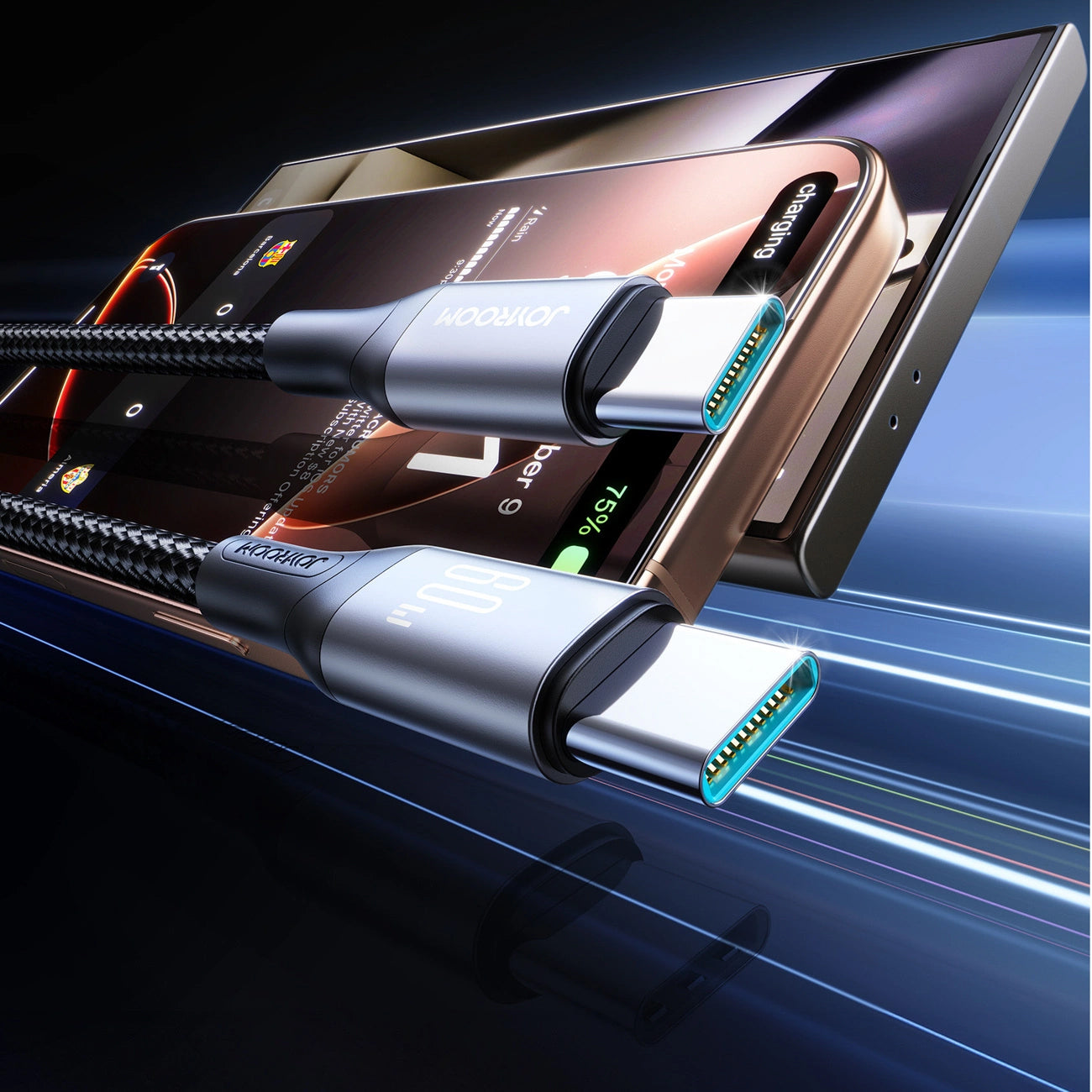Καλώδιο Δεδομένων και Φόρτισης USB-C - USB-C Joyroom S-A28 Flash, 60W, 1m, Μαύρο