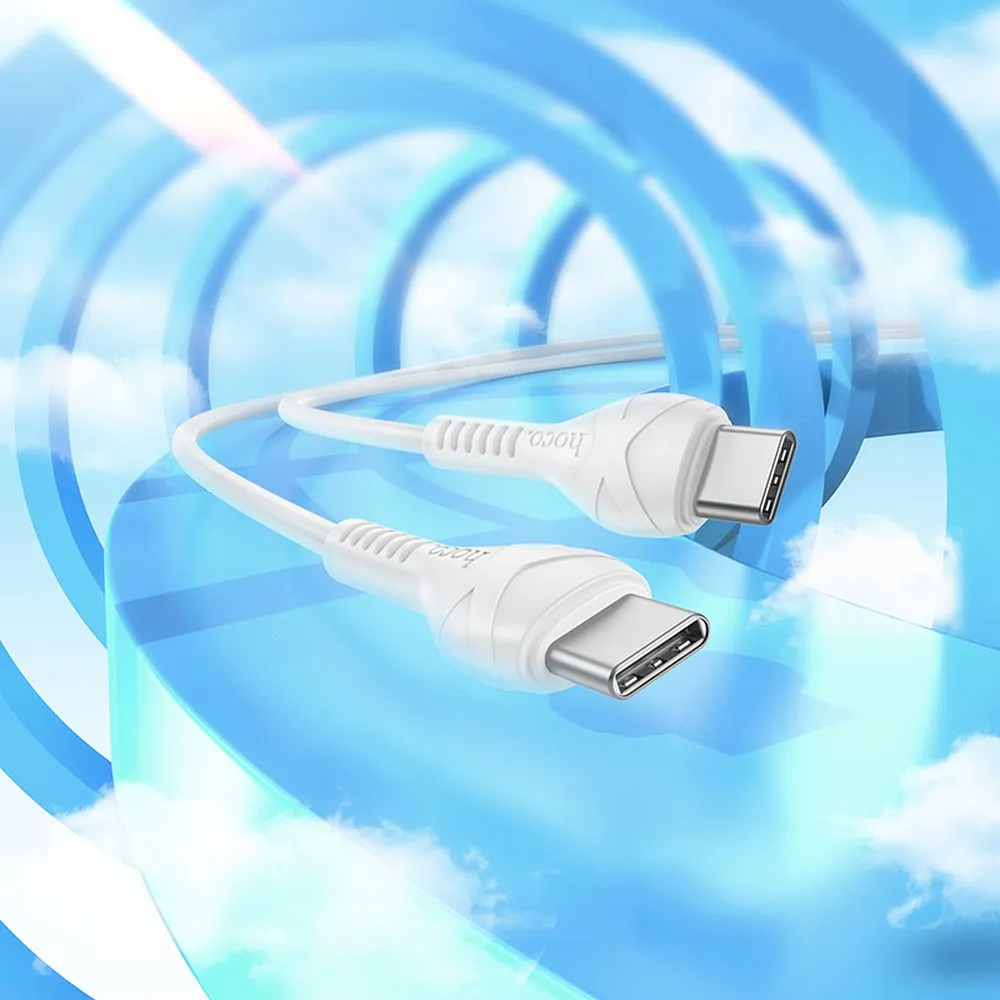 Καλώδιο Δεδομένων και Φόρτισης USB-C - USB-C HOCO X37, 60W, 1m, Λευκό