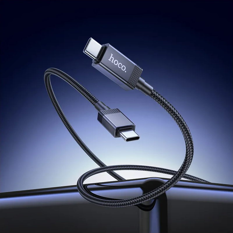 Καλώδιο Δεδομένων και Φόρτισης USB-C - USB-C HOCO X118 Display, 60W, 1m, Μαύρο