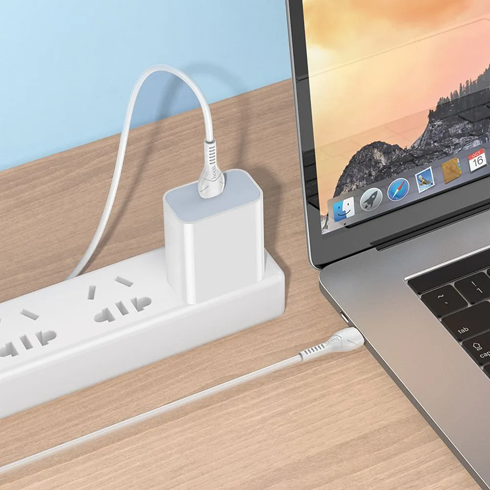 Καλώδιο Δεδομένων και Φόρτισης USB-C - USB-C HOCO X37, 60W, 1m, Λευκό