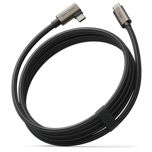 Καλώδιο Δεδομένων και Φόρτισης USB-C - USB-C Ringke 2X2 Angled, 240W, 2m, Μαύρο