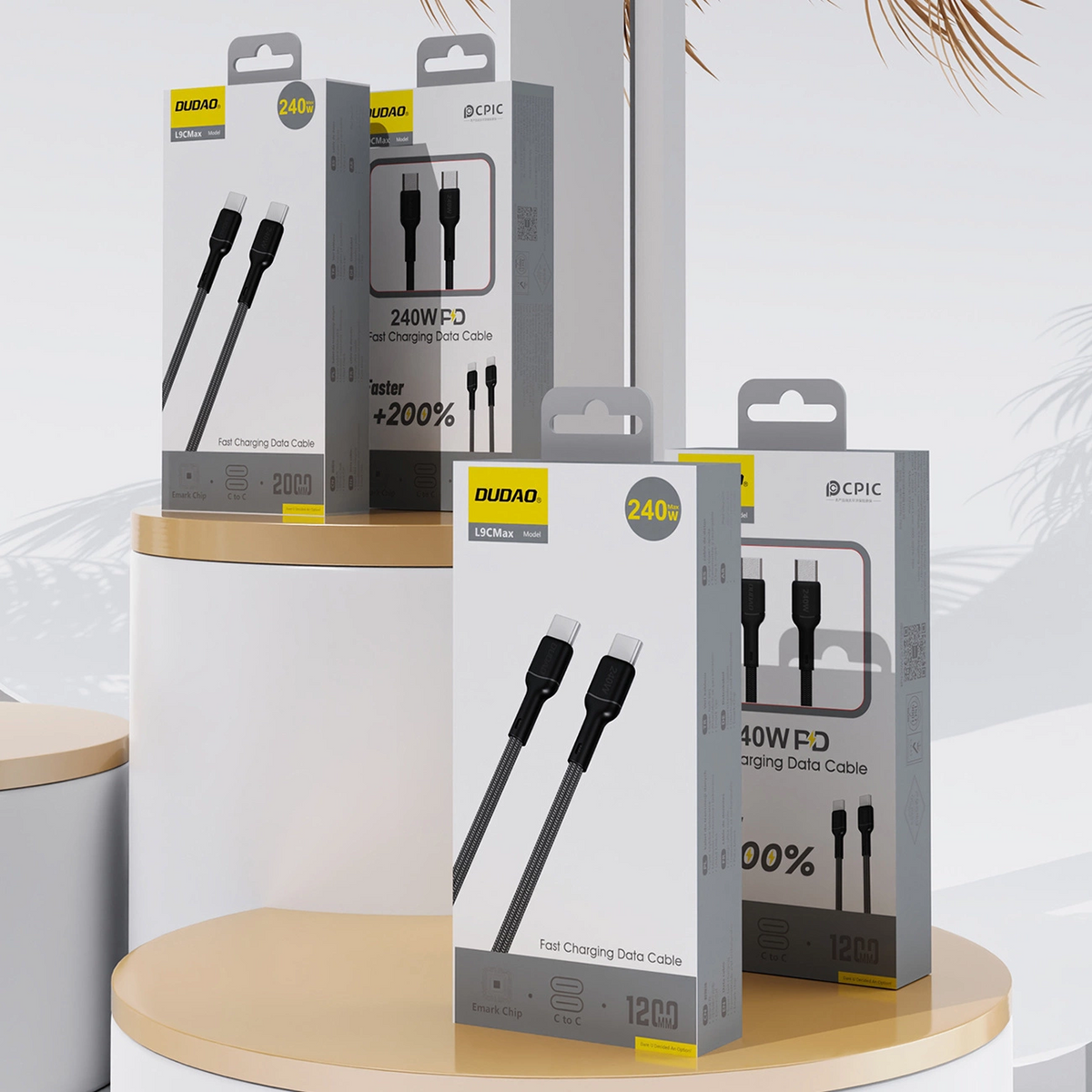 Καλώδιο Δεδομένων και Φόρτισης USB-C - USB-C Dudao L9C Max, 240W, 1.2m, Μαύρο