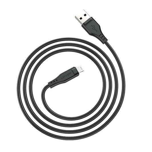Καλώδιο Δεδομένων και Φόρτισης USB-A - Lightning Acefast C3-02, 18W, 1.2m, Μαύρο