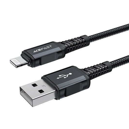 Καλώδιο Δεδομένων και Φόρτισης USB-A - Lightning Acefast C4-02, 18W, 1.8m, Μαύρο