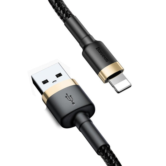 Καλώδιο Δεδομένων και Φόρτισης USB-A - Lightning Baseus Cafule, 18W, 2m, Χρυσό CALKLF-CV1