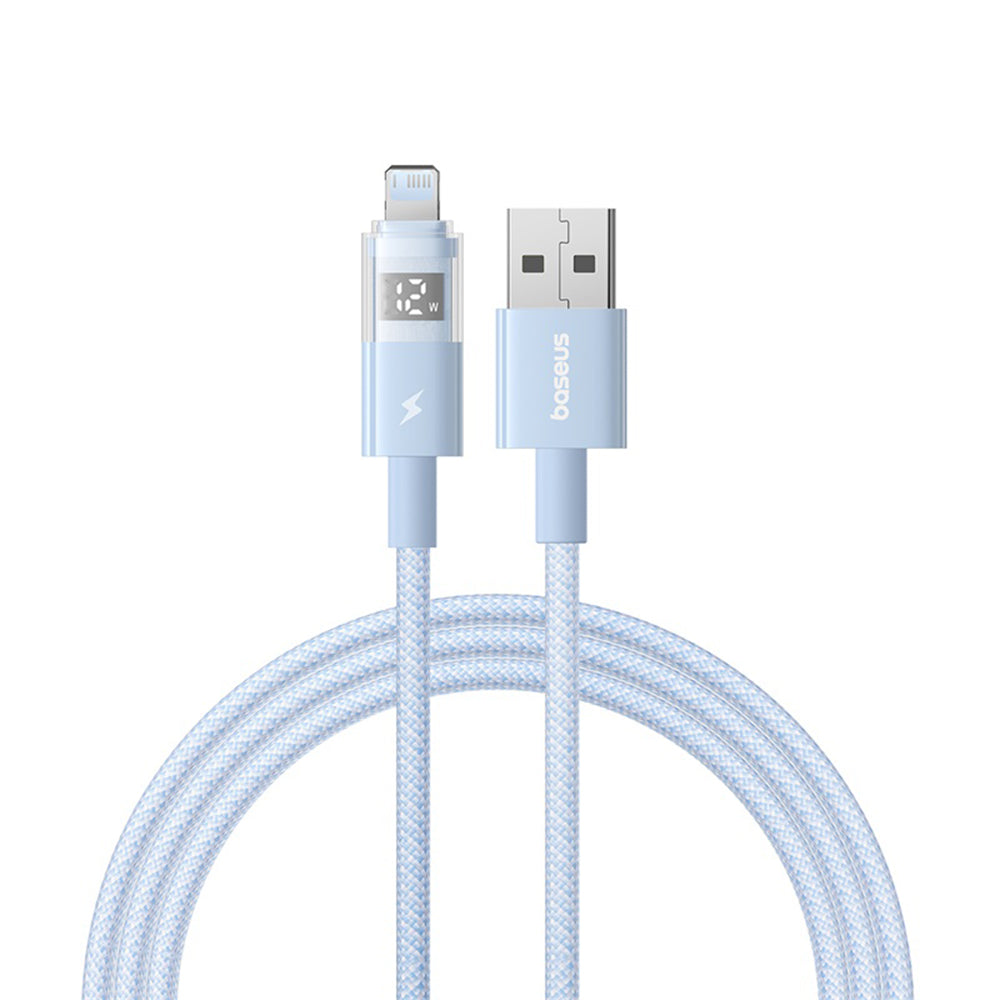 Καλώδιο Δεδομένων και Φόρτισης USB-A - Lightning Baseus Display 2, 12W, 1m, Μπλε P10382700311-00