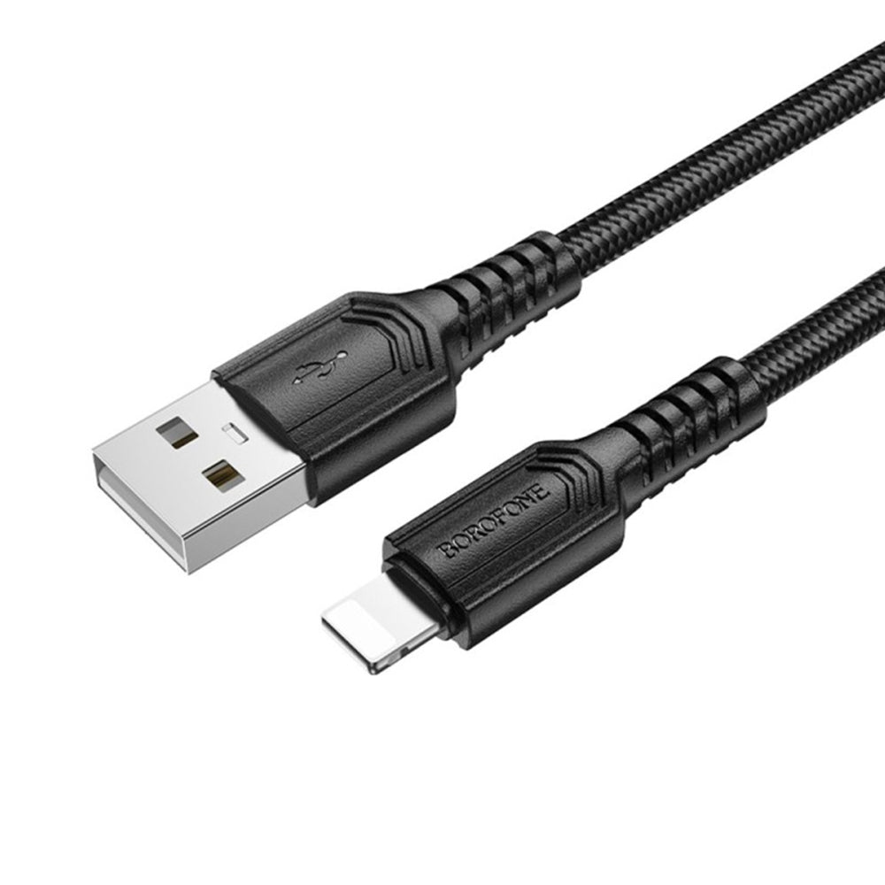Καλώδιο Δεδομένων και Φόρτισης USB-A - Lightning Borofone BX116 Certain, 18W, 1m, Μαύρο