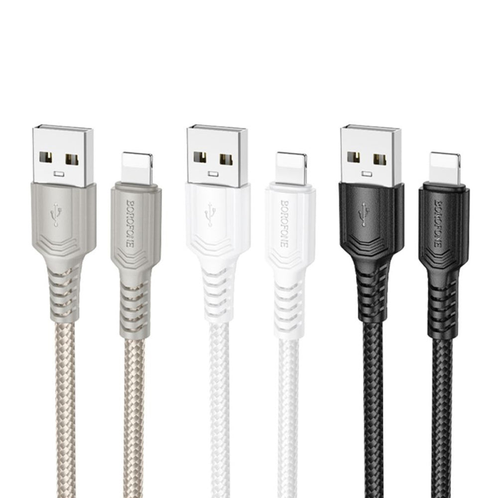 Καλώδιο Δεδομένων και Φόρτισης USB-A - Lightning Borofone BX116 Certain, 18W, 1m, Μαύρο