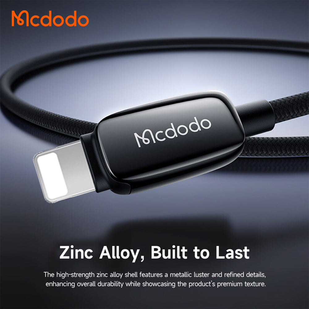 Καλώδιο Δεδομένων και Φόρτισης USB-A - Lightning McDodo CA-0010, 18W, 1.2m, Μαύρο