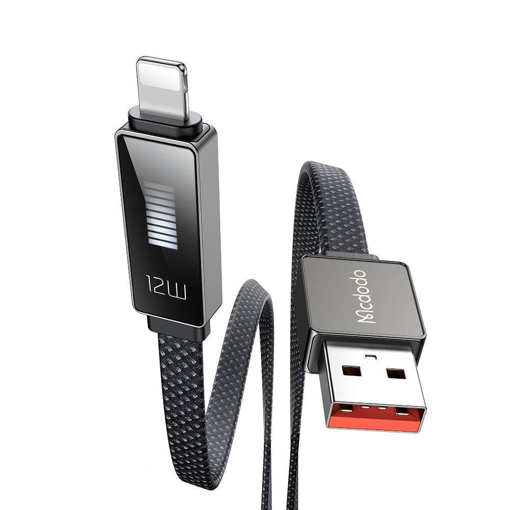 Καλώδιο Δεδομένων και Φόρτισης USB-A - Lightning McDodo CA-4970 Rythm Display, 18W, 1.2m, Μαύρο
