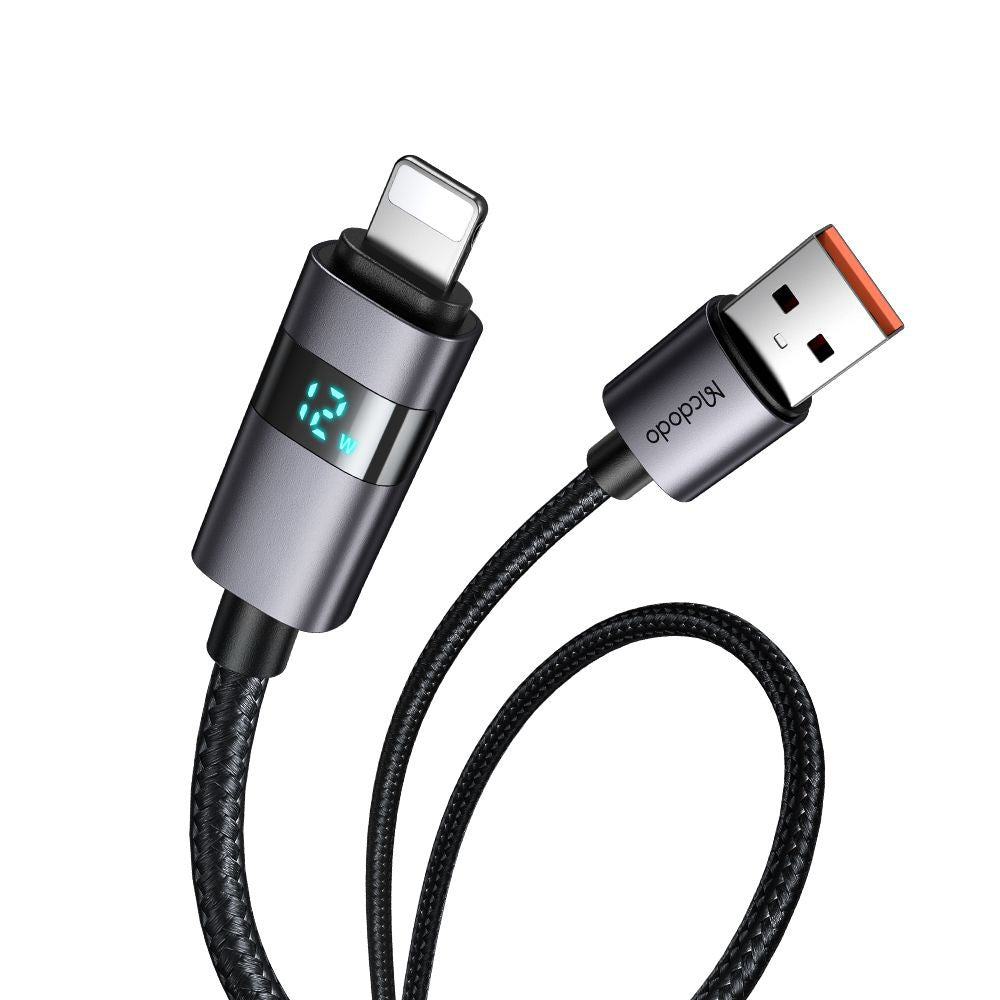 Καλώδιο Δεδομένων και Φόρτισης USB-A - Lightning McDodo CA-6490 Display, 18W, 1.2m, Μαύρο