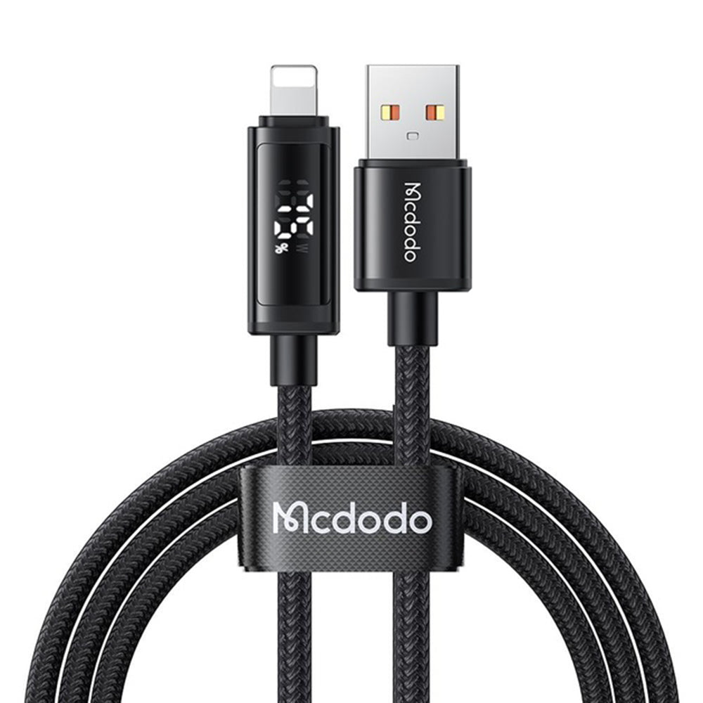 Καλώδιο Δεδομένων και Φόρτισης USB-A - Lightning McDodo CA-7970 Display, 18W, 1.2m, Μαύρο