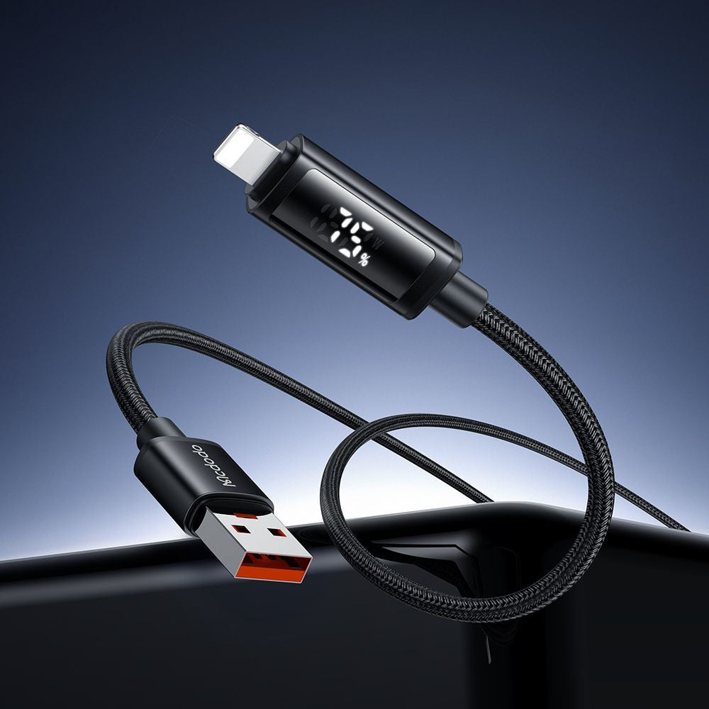 Καλώδιο Δεδομένων και Φόρτισης USB-A - Lightning McDodo CA-7970 Display, 18W, 1.2m, Μαύρο
