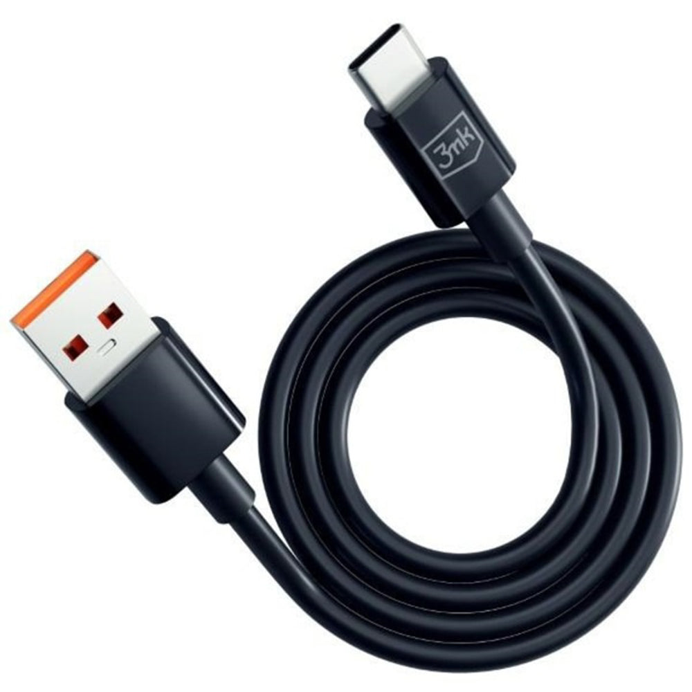Καλώδιο Δεδομένων και Φόρτισης USB-A - USB-C 3MK Hyper, 18W, 1.2m, Μαύρο