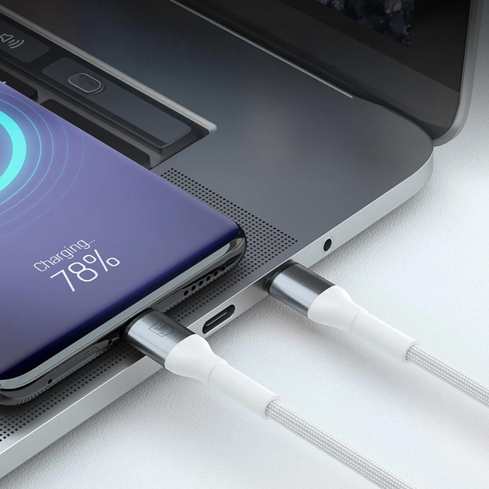 Καλώδιο Δεδομένων και Φόρτισης USB-A - USB-C 3MK Hyper N, 18W, 1m, Λευκό