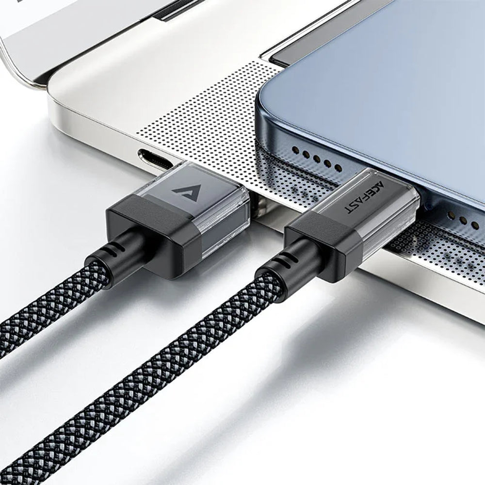 Καλώδιο Δεδομένων και Φόρτισης USB-A - USB-C Acefast C12-04, 18W, 1.2m, Μαύρο
