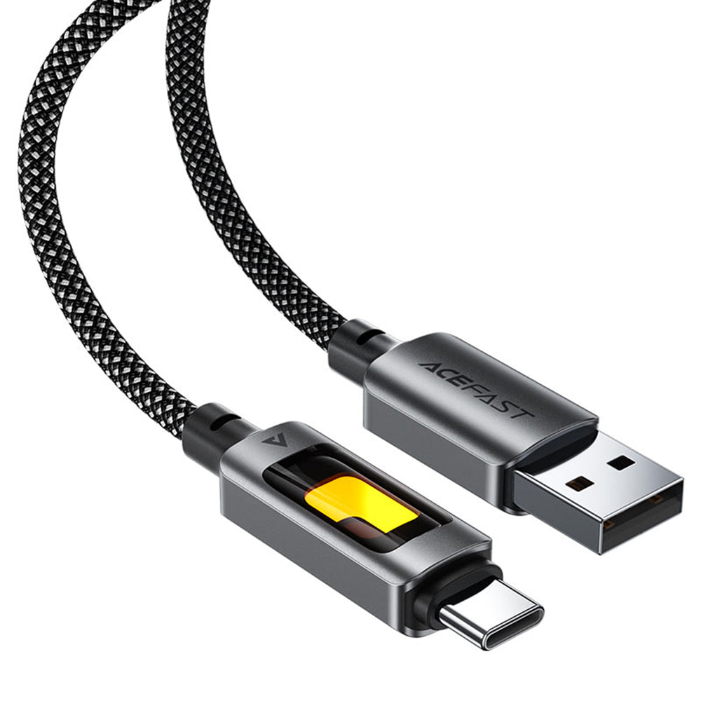 Καλώδιο Δεδομένων και Φόρτισης USB-A - USB-C Acefast C21-04, 18W, 1.2m, Μαύρο