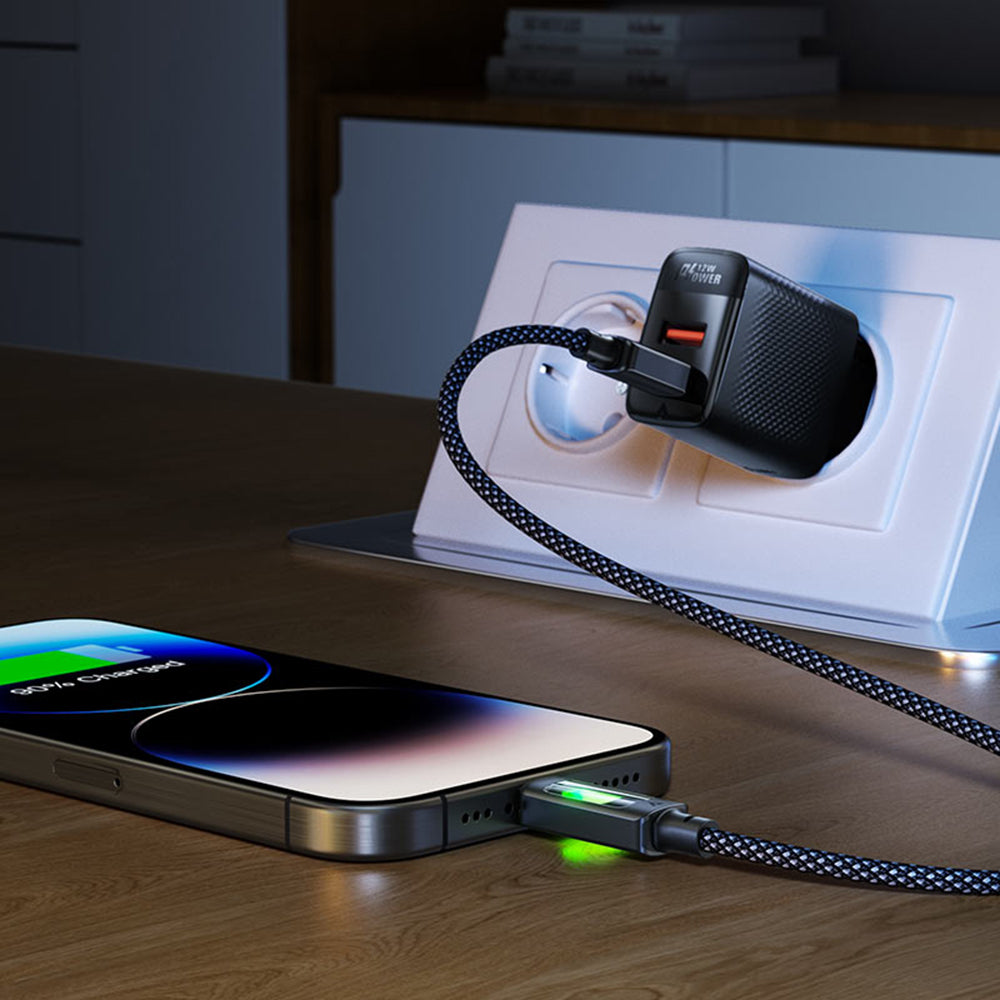 Καλώδιο Δεδομένων και Φόρτισης USB-A - USB-C Acefast C21-04, 18W, 1.2m, Μαύρο