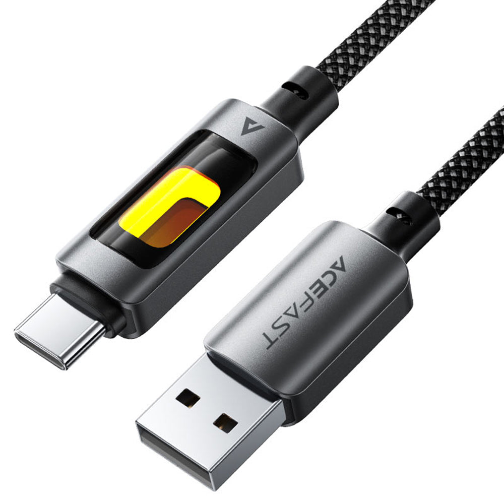 Καλώδιο Δεδομένων και Φόρτισης USB-A - USB-C Acefast C21-04, 18W, 1.2m, Μαύρο