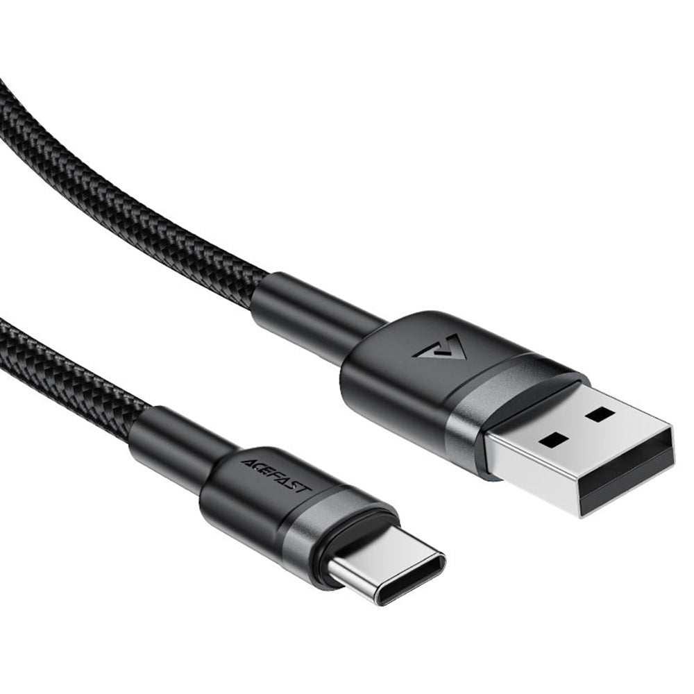 Καλώδιο Δεδομένων και Φόρτισης USB-A - USB-C Acefast C22-04, 18W, 1.2m, Μαύρο