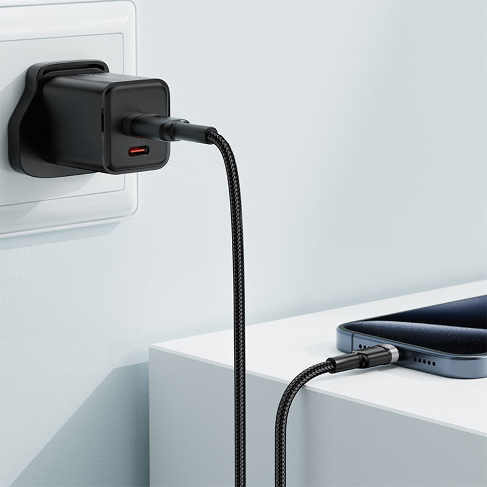 Καλώδιο Δεδομένων και Φόρτισης USB-A - USB-C Acefast C22-04, 18W, 1.2m, Μαύρο