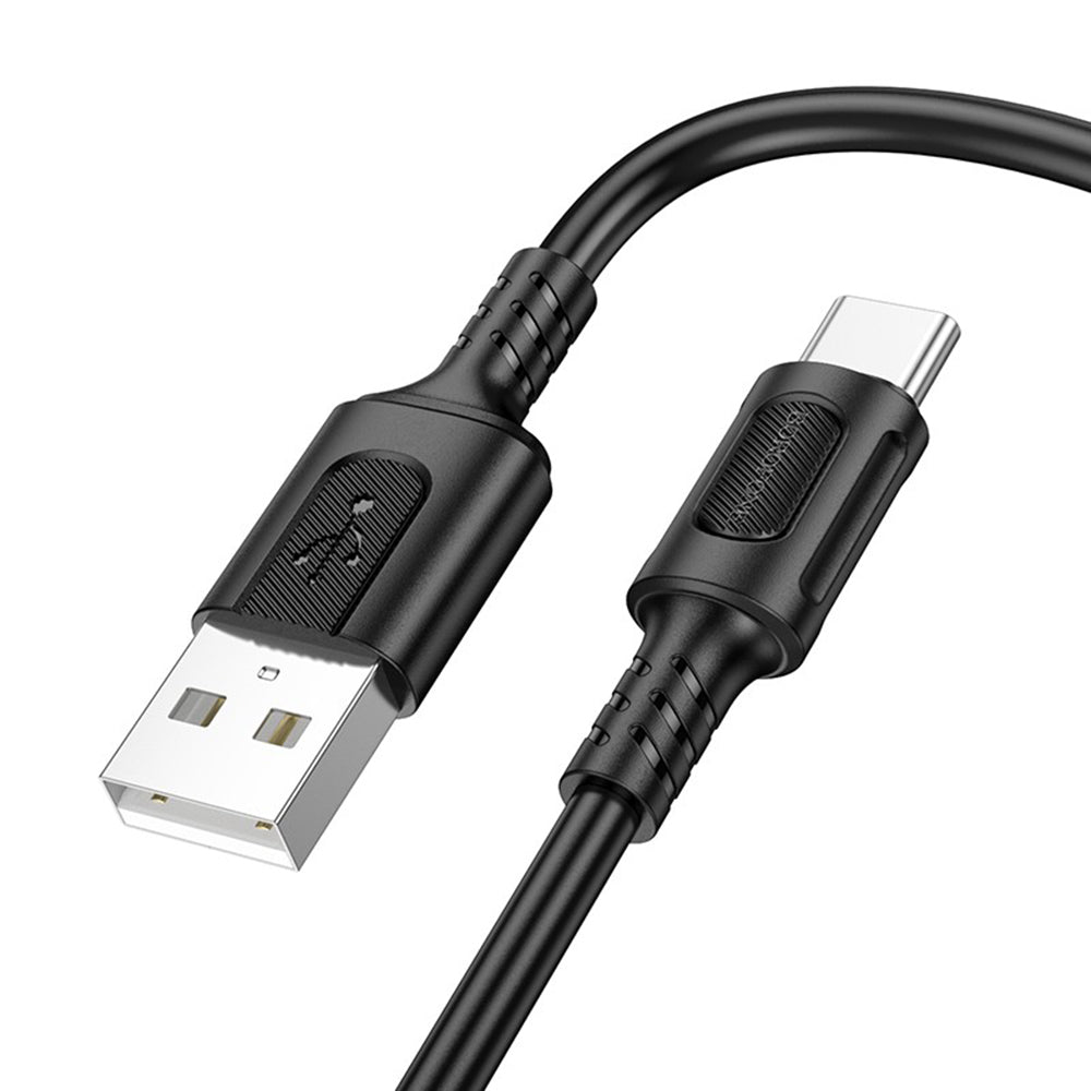 Καλώδιο Δεδομένων και Φόρτισης USB-A - USB-C Borofone BX111 Feliz, 20W, 1m, Μαύρο