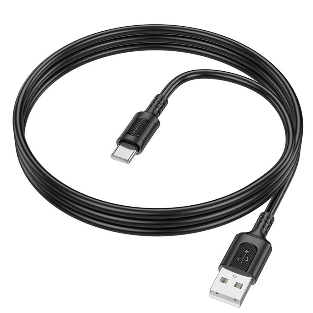 Καλώδιο Δεδομένων και Φόρτισης USB-A - USB-C Borofone BX111 Feliz, 20W, 1m, Μαύρο