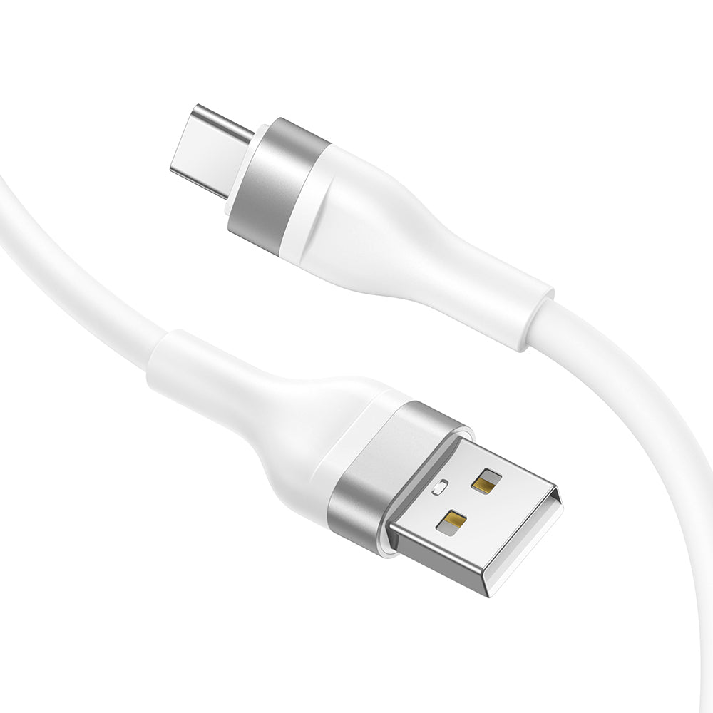 Καλώδιο Δεδομένων και Φόρτισης USB-A - USB-C Lito LD02C, 18W, 1.2m, Λευκό