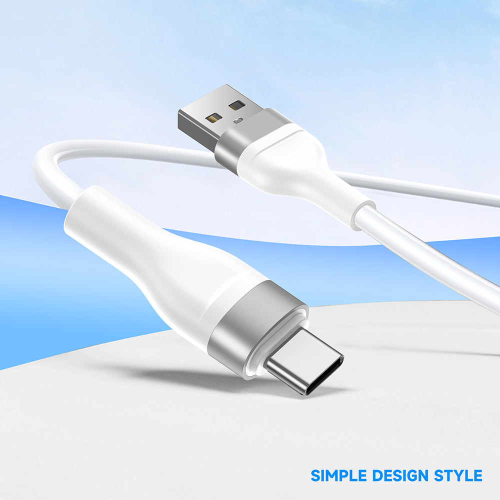 Καλώδιο Δεδομένων και Φόρτισης USB-A - USB-C Lito LD02C, 18W, 1.2m, Λευκό