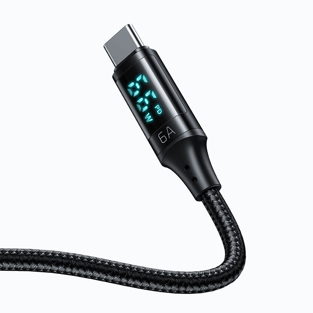 USB-A to USB-C McDodo CA-1080 Display Data and Charging Cable, 66W, 1.2m, Black