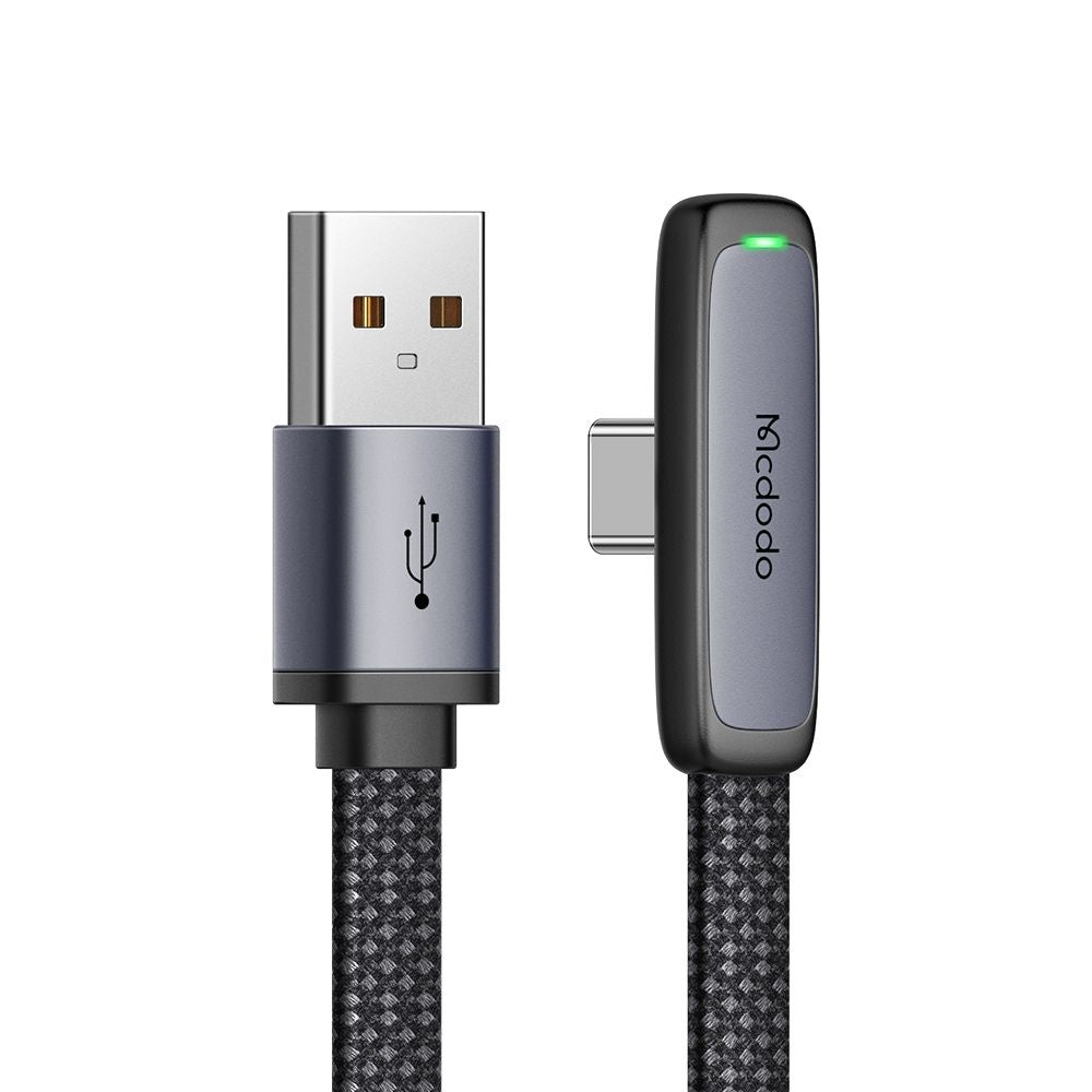 Καλώδιο Δεδομένων και Φόρτισης USB-A - USB-C McDodo CA-3340 Angled, 100W, 1.2m, Μαύρο
