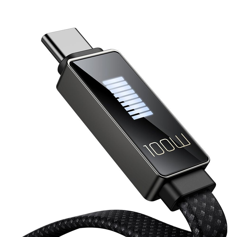Καλώδιο Δεδομένων και Φόρτισης USB-A - USB-C McDodo CA-4980 Rythm Display, 100W, 1.2m, Μαύρο