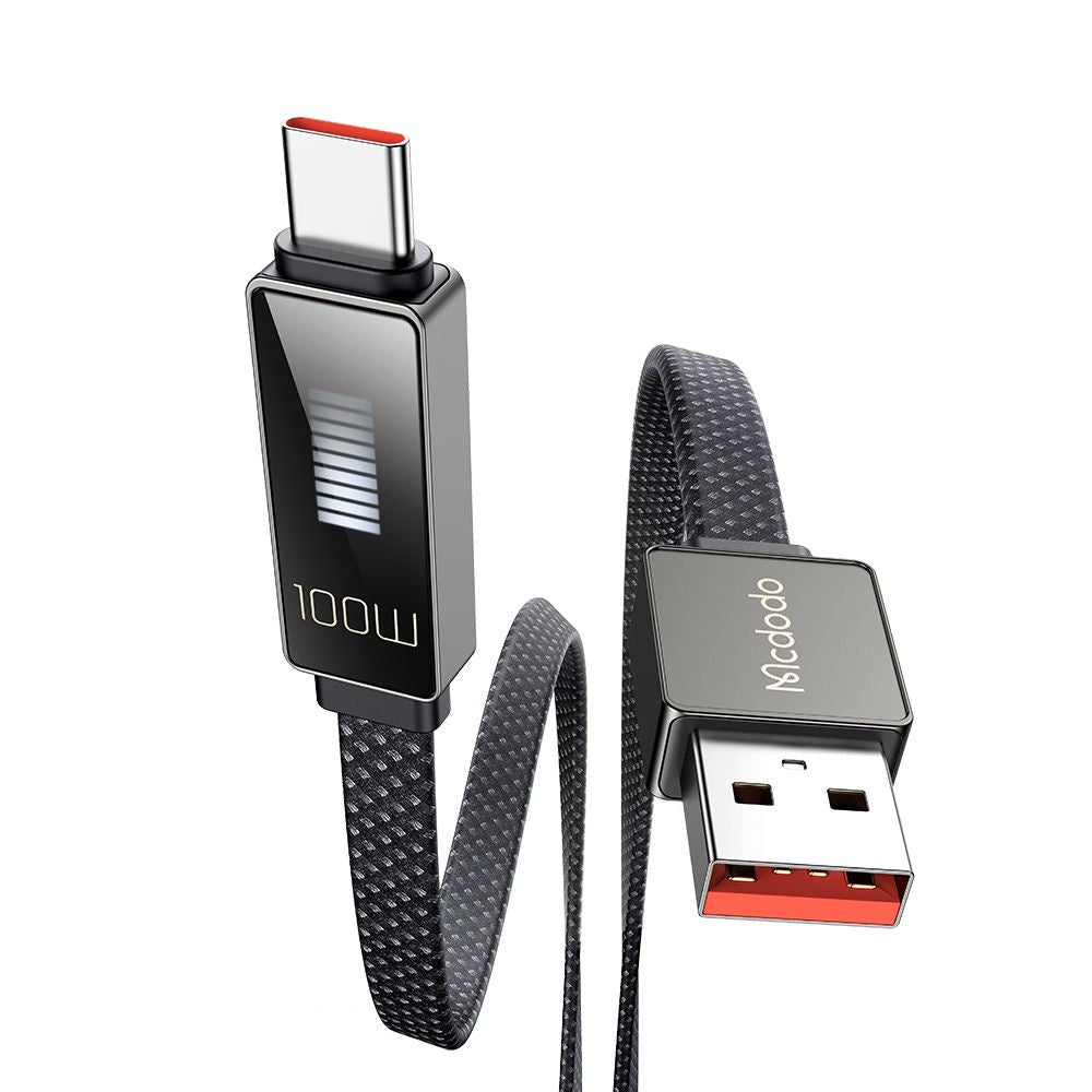 Καλώδιο Δεδομένων και Φόρτισης USB-A - USB-C McDodo CA-4980 Rythm Display, 100W, 1.2m, Μαύρο