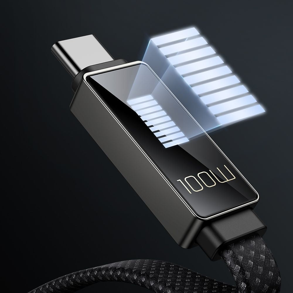 Καλώδιο Δεδομένων και Φόρτισης USB-A - USB-C McDodo CA-4980 Rythm Display, 100W, 1.2m, Μαύρο