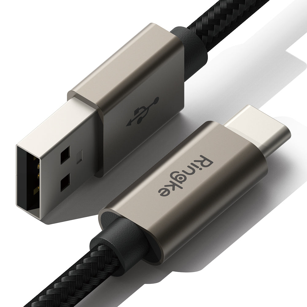 Καλώδιο Δεδομένων και Φόρτισης USB-A - USB-C Ringke, 60W, 2m, Μαύρο