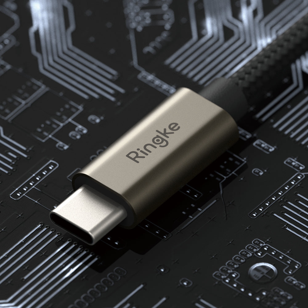 Καλώδιο Δεδομένων και Φόρτισης USB-A - USB-C Ringke, 60W, 2m, Μαύρο