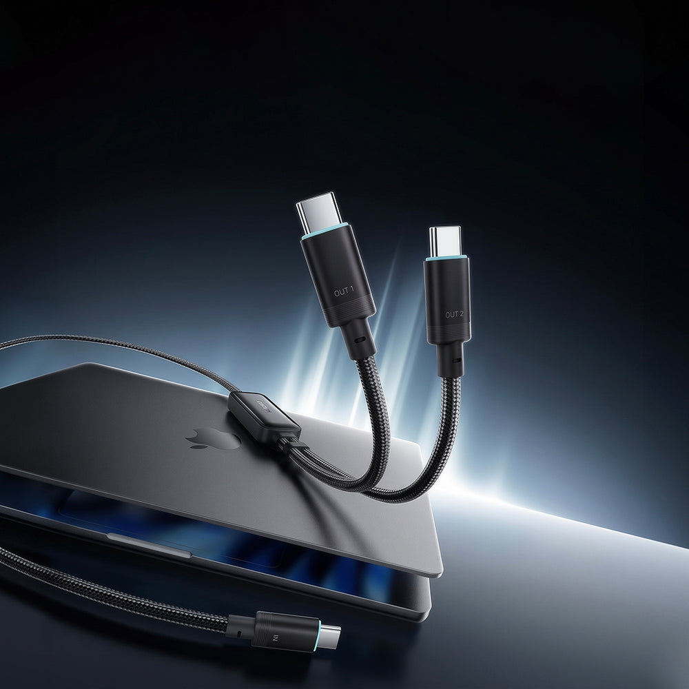Καλώδιο Δεδομένων και Φόρτισης USB-C - 2 x USB-C Cuktech C2C615, 140W, 1.5m, Μαύρο CKC2C615GLBK