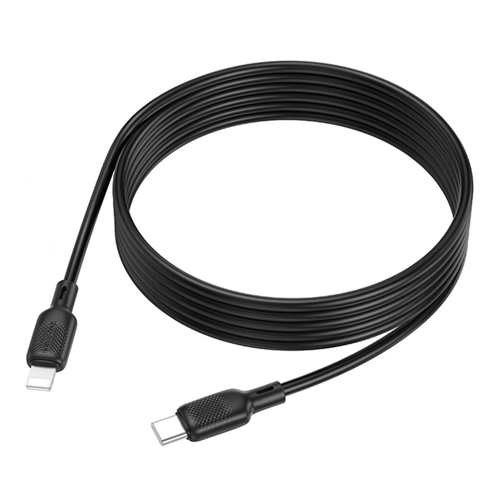 Καλώδιο Δεδομένων και Φόρτισης USB-C - Lightning Borofone BX113 Lenny, 27W, 2m, Μαύρο