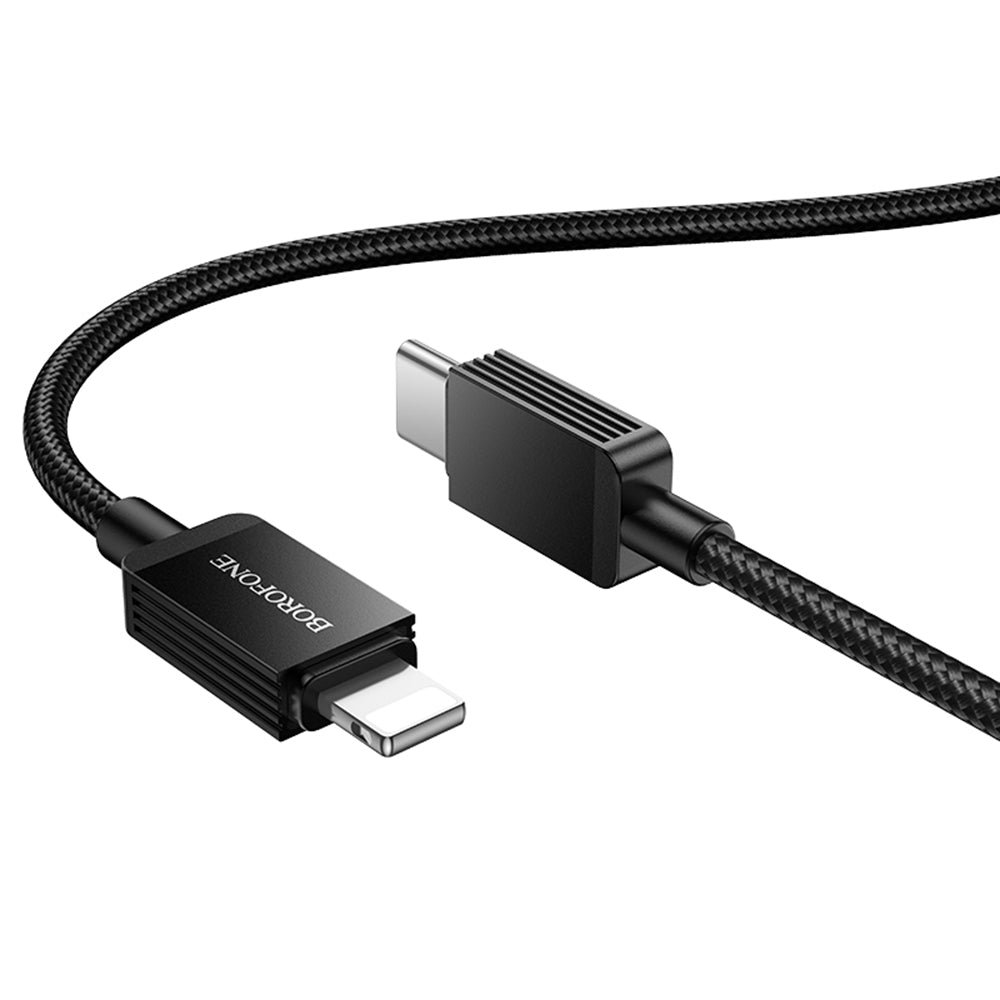Καλώδιο Δεδομένων και Φόρτισης USB-C - Lightning Borofone BX120 Placer, 27W, 1m, Μαύρο