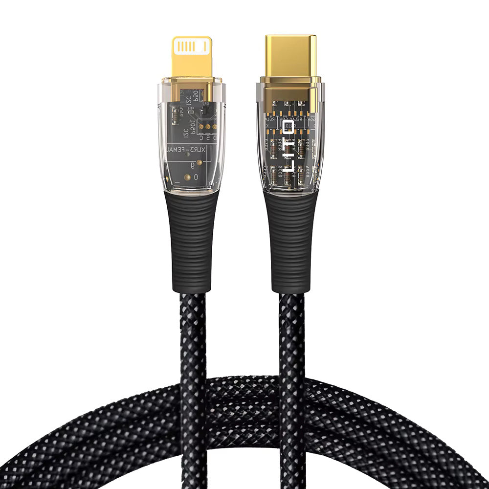 Καλώδιο Δεδομένων και Φόρτισης USB-C - Lightning Lito LD01, 27W, 1.2m, Μαύρο