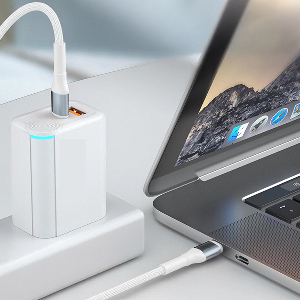 Καλώδιο Δεδομένων και Φόρτισης USB-C - USB-C 3MK Hyper N, 100W, 1m, Λευκό