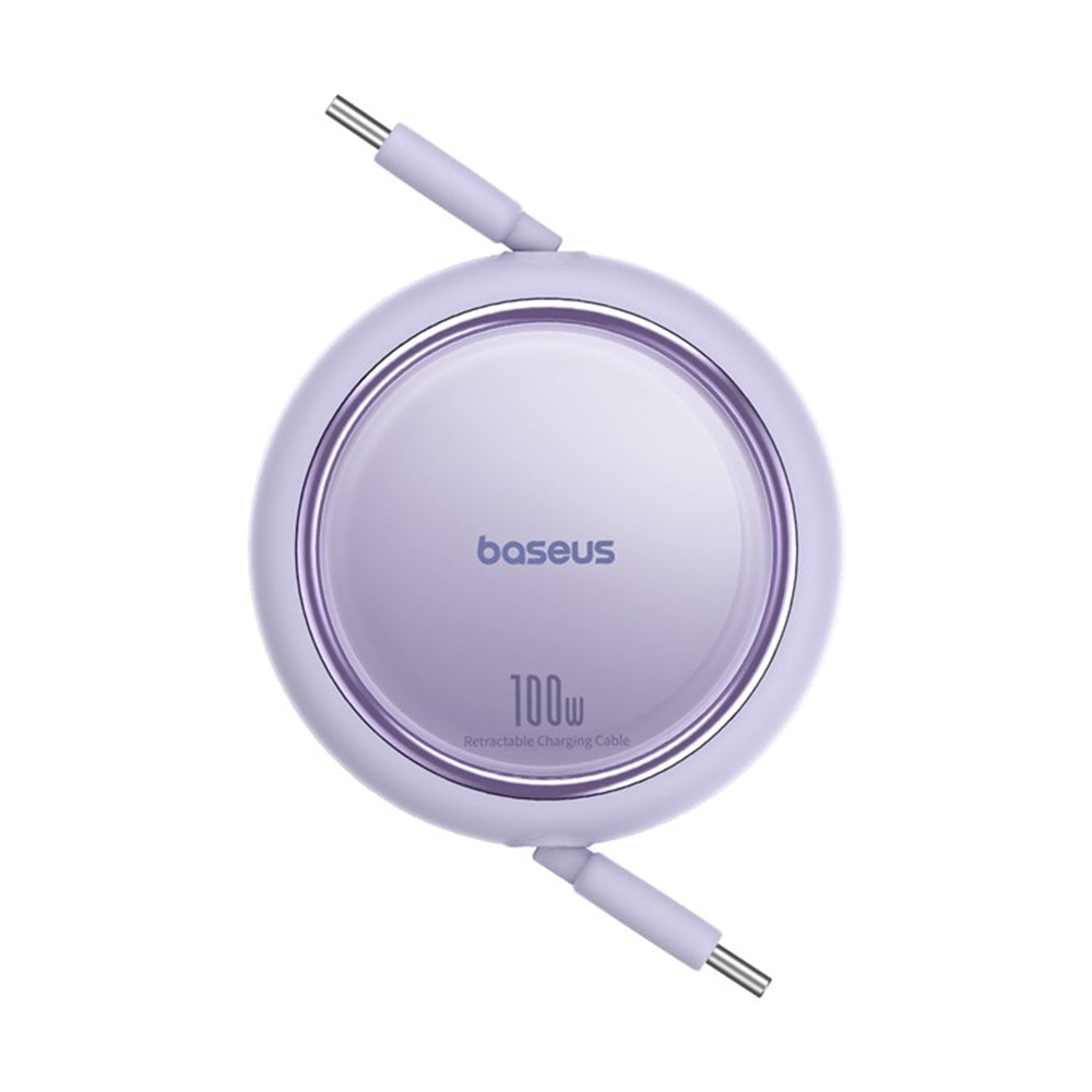 Καλώδιο Δεδομένων και Φόρτισης USB-C - USB-C Baseus Free2Draw Mini Retractable, 100W, 1m, Μωβ P10364500511-00