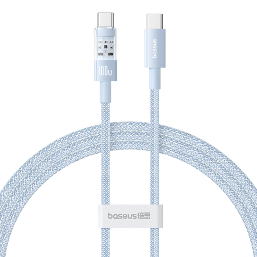 Καλώδιο Δεδομένων και Φόρτισης USB-C - USB-C Baseus Gem, 100W, 2m, Μπλε P10373000311-01