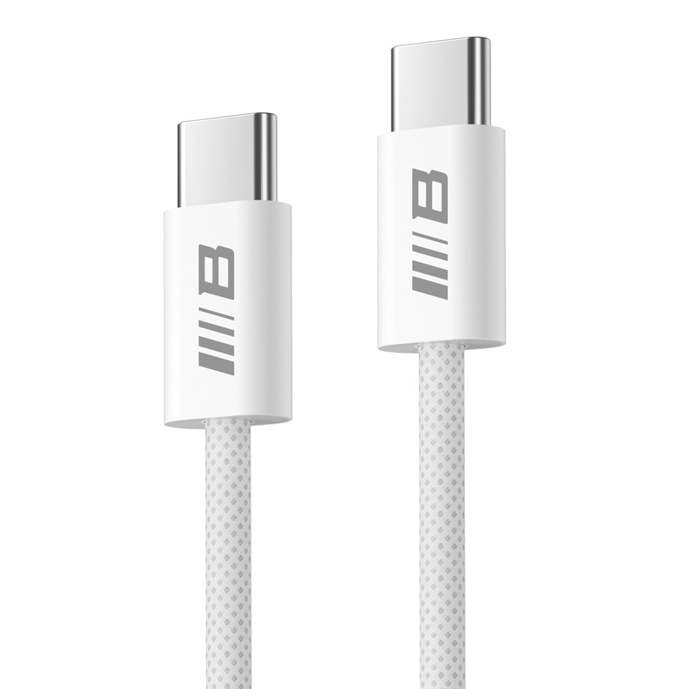 Καλώδιο Δεδομένων και Φόρτισης USB-C - USB-C Blueo, 100W, 1.2m, Λευκό