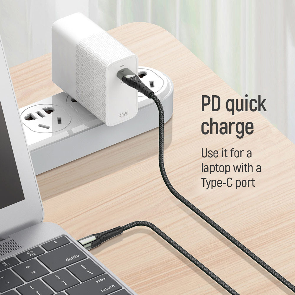 Καλώδιο Δεδομένων και Φόρτισης USB-C - USB-C ColorWay CW-CBPDCC040, 65W, 1m, Γκρι