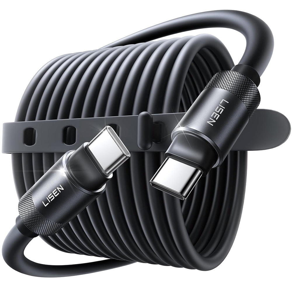 Καλώδιο Δεδομένων και Φόρτισης USB-C - USB-C Lisen L115, 100W, 3m, Μαύρο YL0125040001