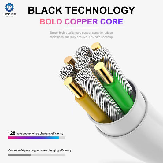 Καλώδιο Δεδομένων και Φόρτισης USB-C - USB-C Lito, 18W, 2m, Λευκό