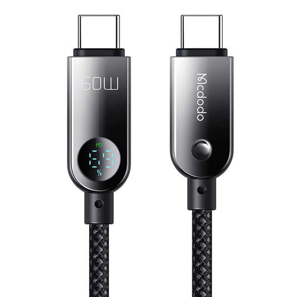 Καλώδιο Δεδομένων και Φόρτισης USB-C - USB-C McDodo CA-4780 Display, 60W, 1.2m, Μαύρο