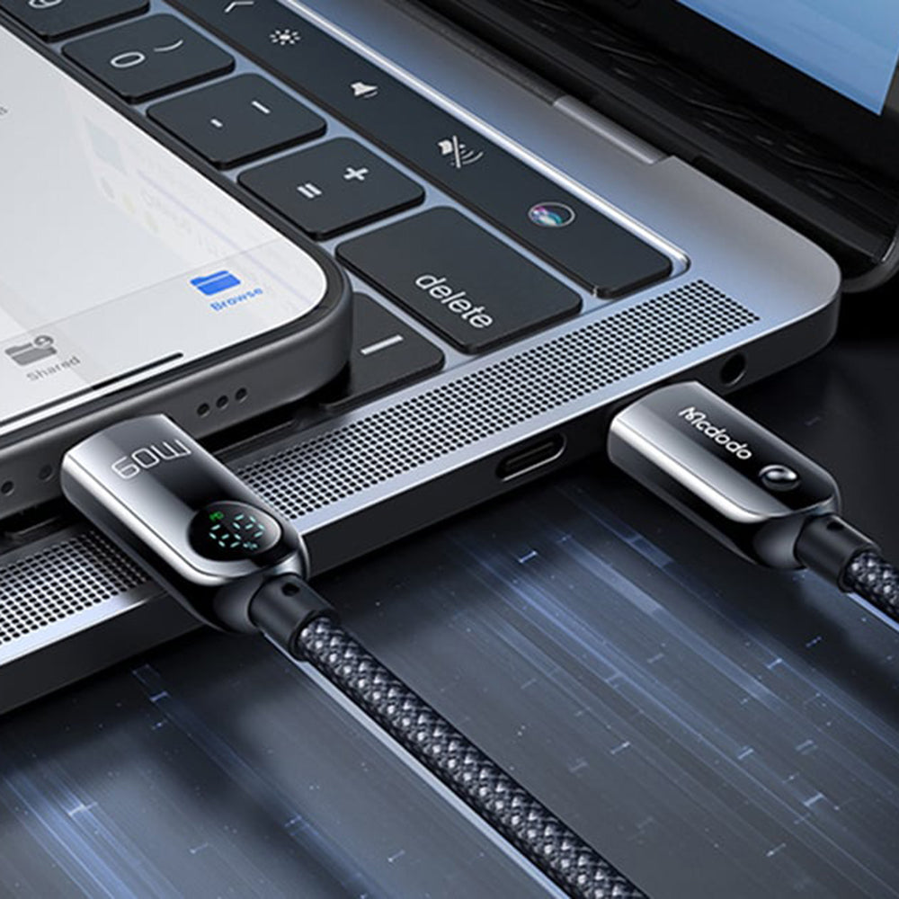 Καλώδιο Δεδομένων και Φόρτισης USB-C - USB-C McDodo CA-4780 Display, 60W, 1.2m, Μαύρο