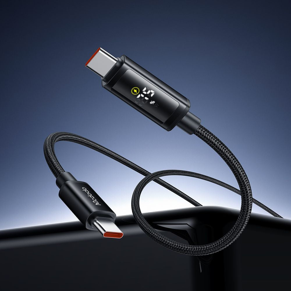 Καλώδιο Δεδομένων και Φόρτισης USB-C - USB-C McDodo CA-8000 Display, 100W, 1.2m, Μαύρο